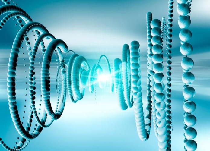 Ilustración conceptual de los neutrinos.