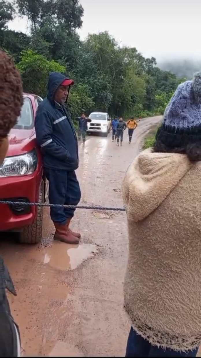 Bloqueo caminero en Chiquiacá.