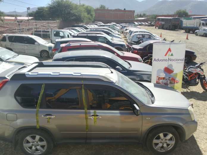 Muestra de las movilidades decomisadas.