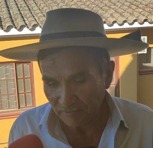 Dirigente campesino de Chiquiacá, Daniel Sánchez.