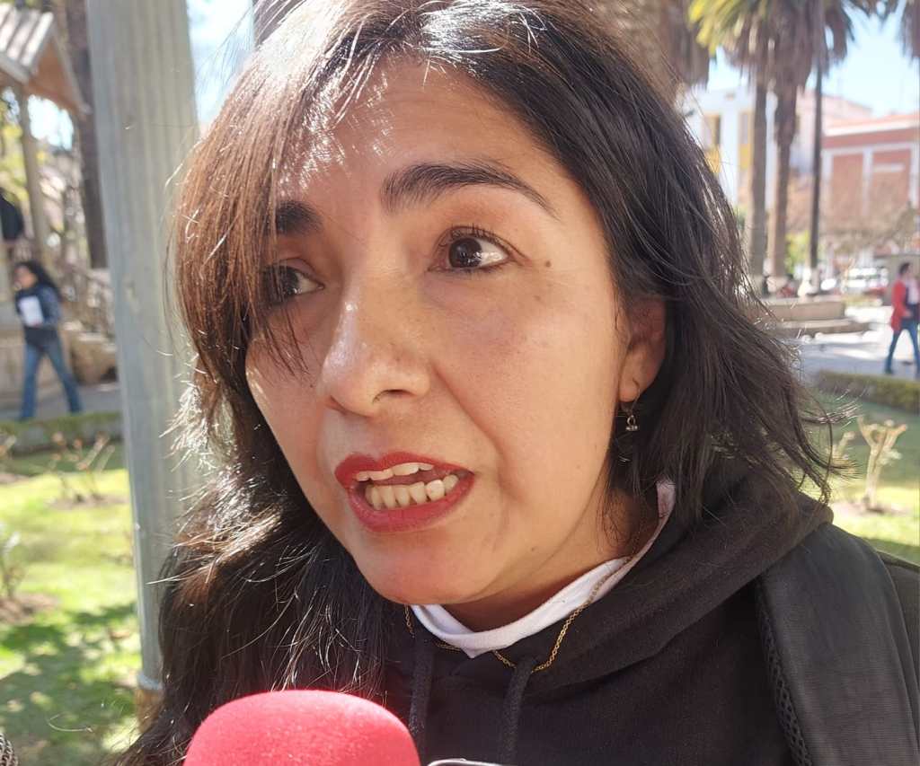 Dirigente cívica, Rosbania Baldivieso.