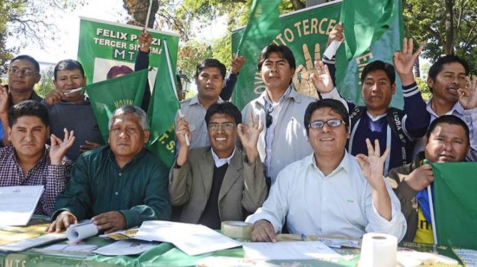 Una de las proclamas políticas del MTS.