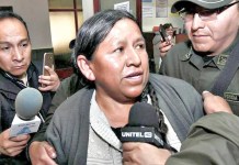 Aprehenden a Nemesia Achacollo en Santa Cruz